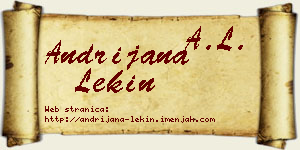 Andrijana Lekin vizit kartica
